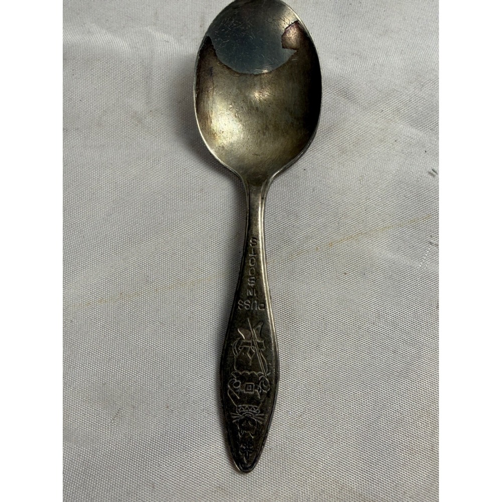 Vintage 1881 Rogers Silver Plate Puss In Boots Baby Spoon Collectible Flatware